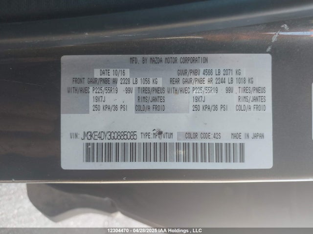JM3KE4DY3G0885085 Mazda py