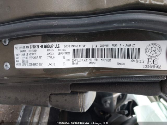 1C4PJLCS1EW311791 Jeep Cherokee Latitude