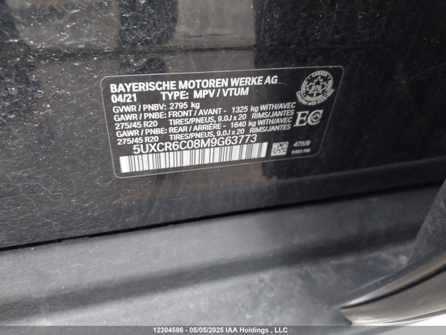 5UXCR6C08M9G63773 BMW X5