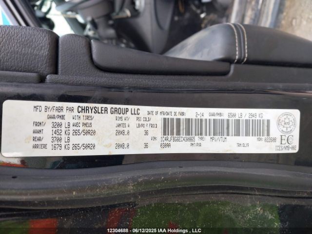1C4RJFBG6EC430865 Jeep Grand Cherokee
