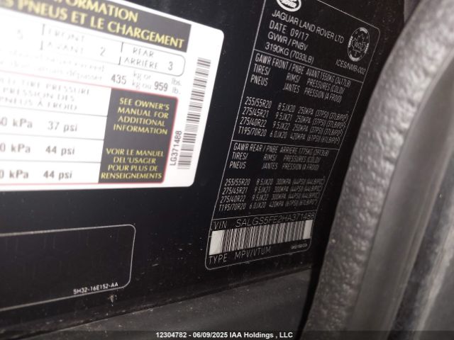 SALGS5FE2HA371488 Land Rover Range Rover 5.0l V8 Supercharged