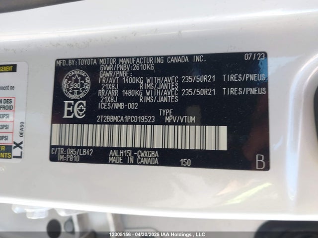 2T2BBMCA1PC019523 Lexus a25a-fxs, 5nm+4nm