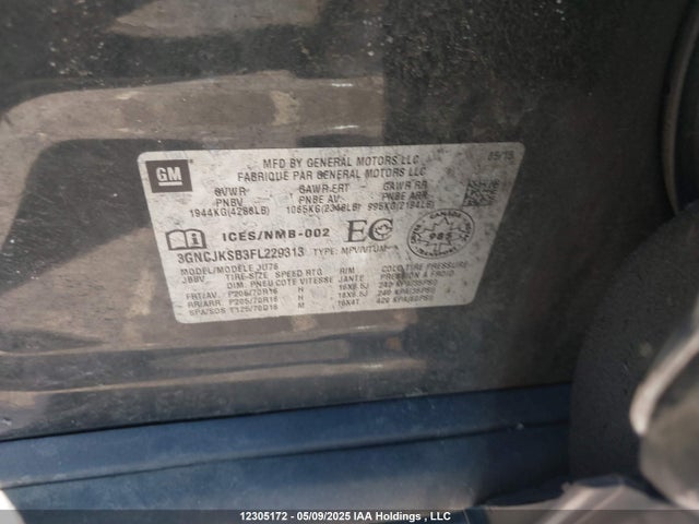 Chevrolet LUV 2015 3GNCJKSB3FL229313 Image 9