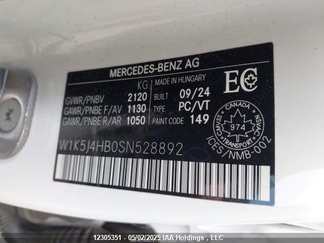 W1K5J4HB0SN528892 Mercedes-Benz m260