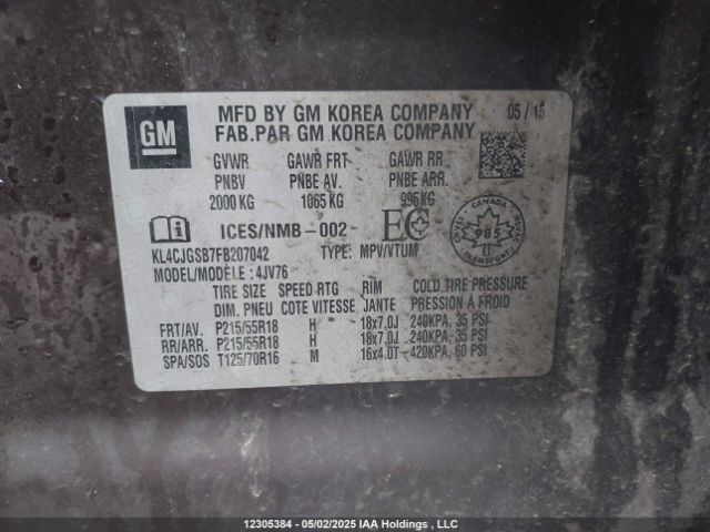 KL4CJGSB7FB207042 Buick Encore