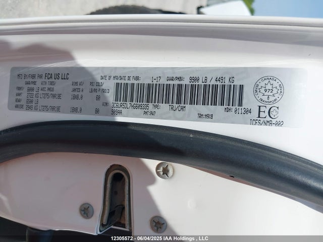3C6UR5DL7HG609335 RAM 2017