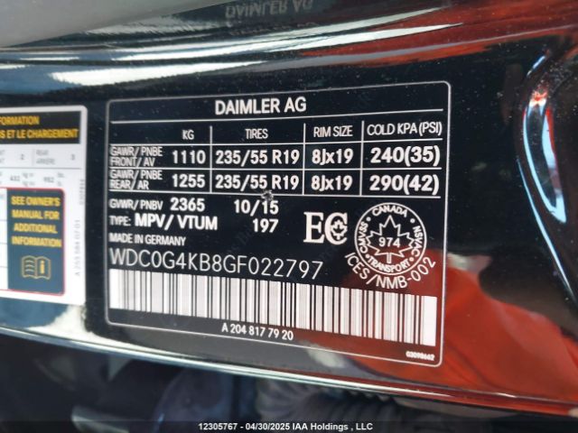 WDC0G4KB8GF022797 Mercedes-Benz Glc 300 4matic