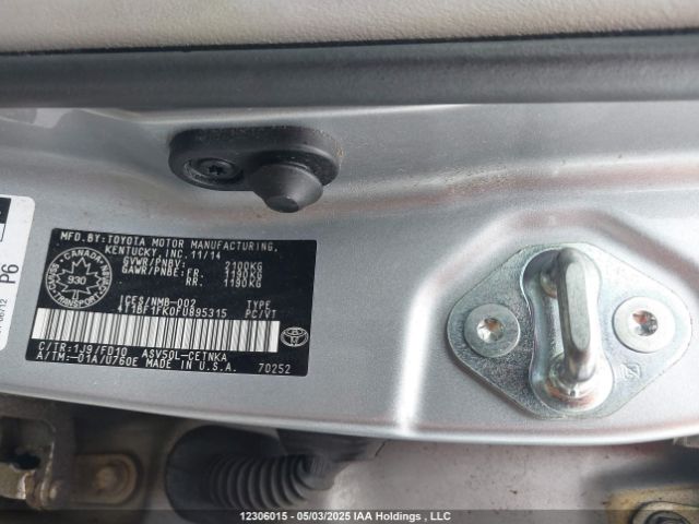 4T1BF1FK0FU895315 Toyota 2ar-fe