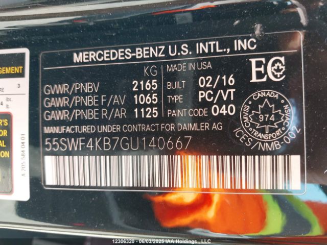 55SWF4KB7GU140667 Mercedes-Benz C 300 4matic
