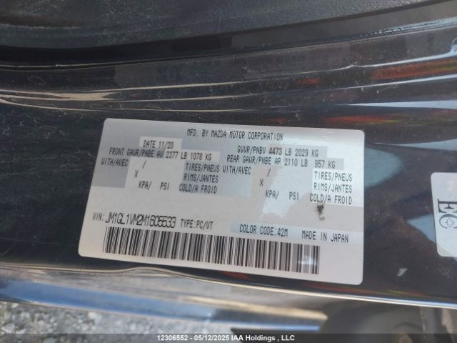 JM1GL1VM2M1605533 Mazda py cylinder deactiviation