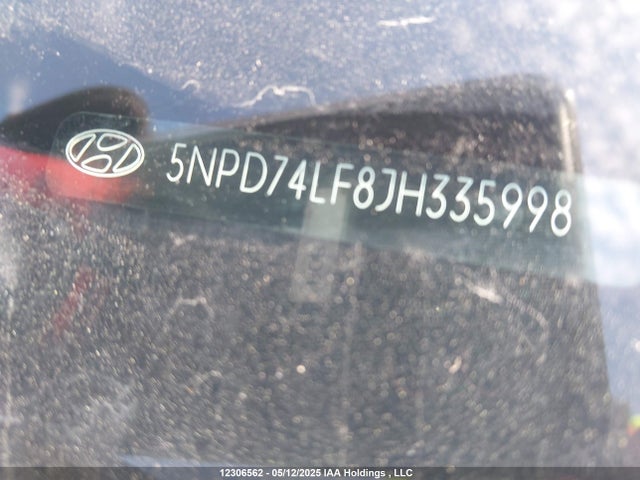 5NPD74LF8JH335998 Hyundai mpi nu