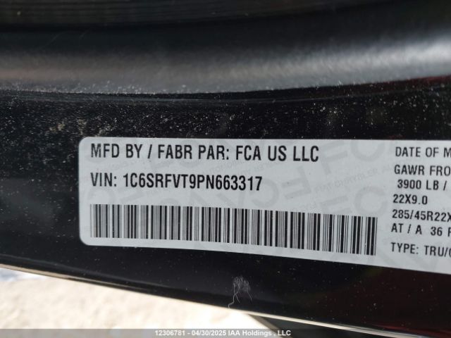 1C6SRFVT9PN663317 RAM 1500