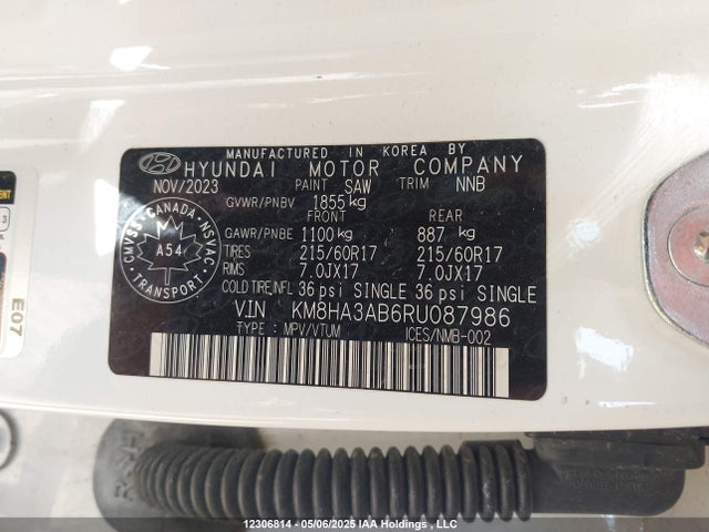KM8HA3AB6RU087986 Hyundai mpi nu pe