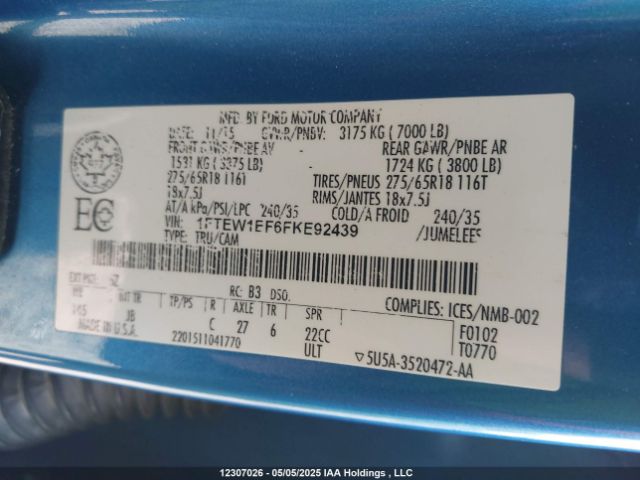 1FTEW1EF6FKE92439 Ford 2015