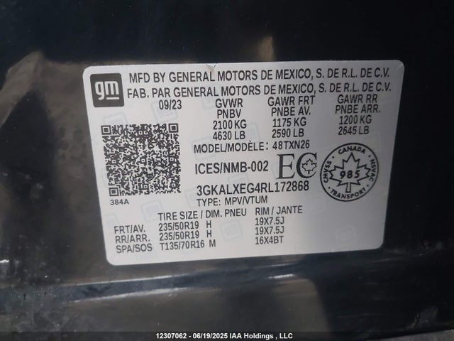 3GKALXEG4RL172868 GMC lsd