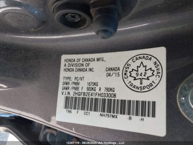 2HGFB2E41FH033008 Honda r18z1
