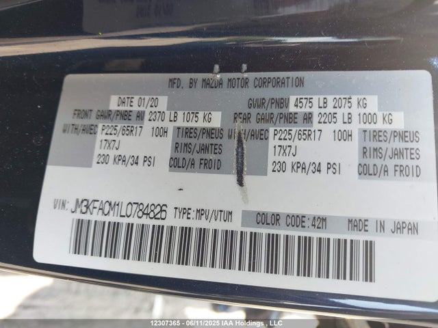 JM3KFACM1L0784826 Mazda py cylinder deactivation