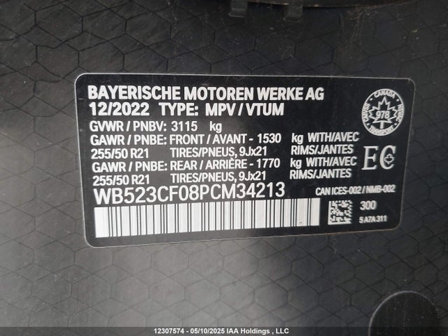 WB523CF08PCM34213 BMW Ix