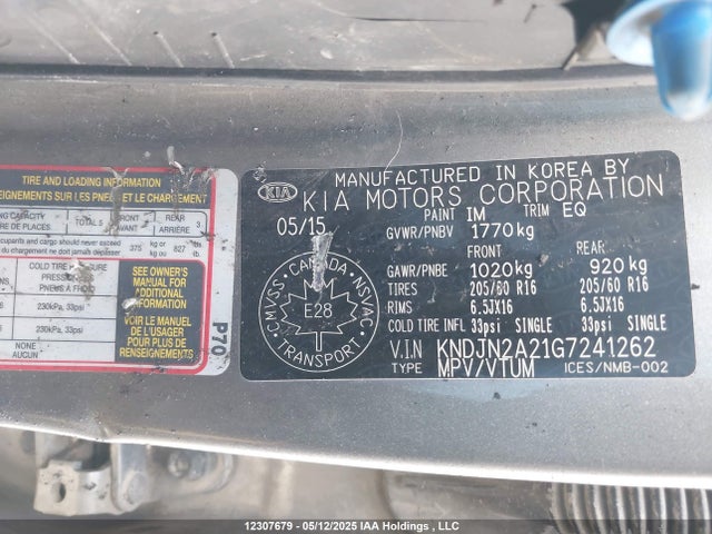 KNDJN2A21G7241262 KIA gdi gamma