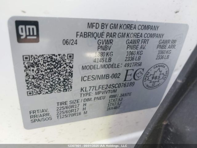 KL77LFE24SC076189 Chevrolet lih