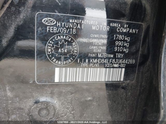 KMHD84LF8JU644269 Hyundai ELANTRA GL
