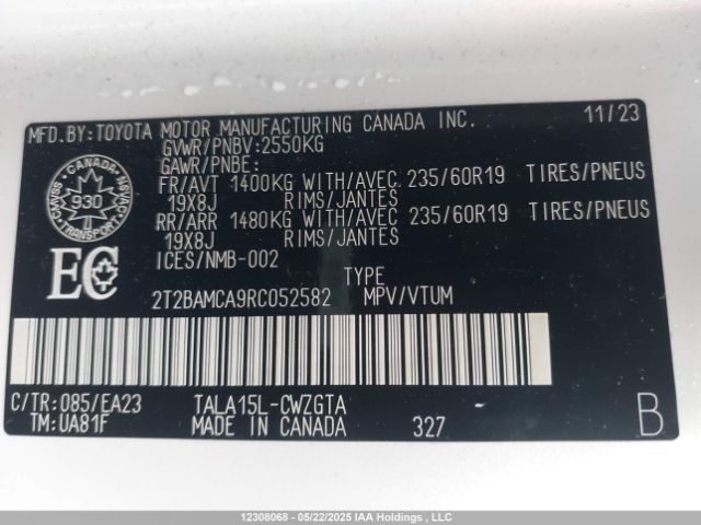 2T2BAMCA9RC052582 Lexus t24a-fts
