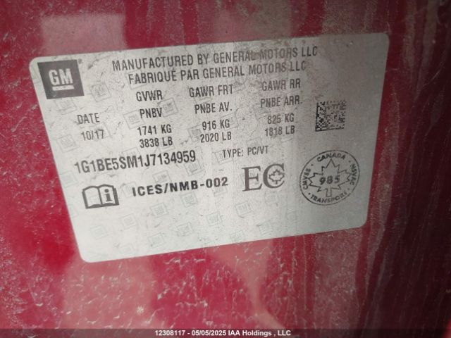 1G1BE5SM1J7134959 Chevrolet le2 -di: direct injection, vvt: variable valve timing, gen, alum