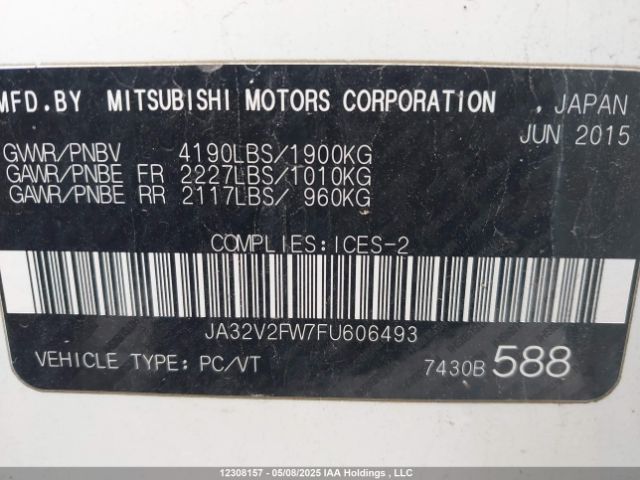 JA32V2FW7FU606493 Mitsubishi Lancer Se Awc