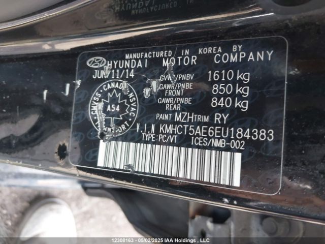 KMHCT5AE6EU184383 Hyundai Accent
