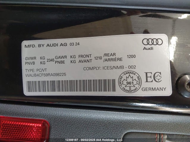 WAUB4CF59RA098225 Audi 3.0 tfsi