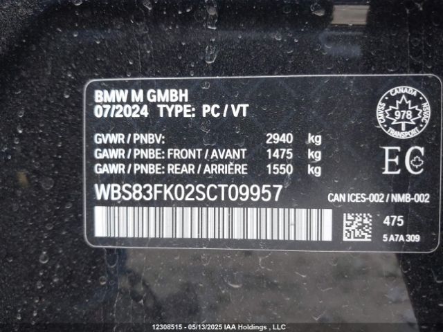 WBS83FK02SCT09957 BMW M5