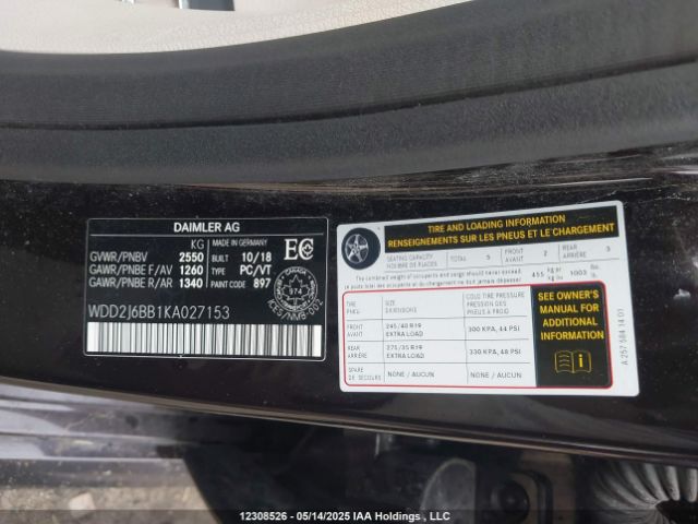 WDD2J6BB1KA027153 Mercedes-Benz m256