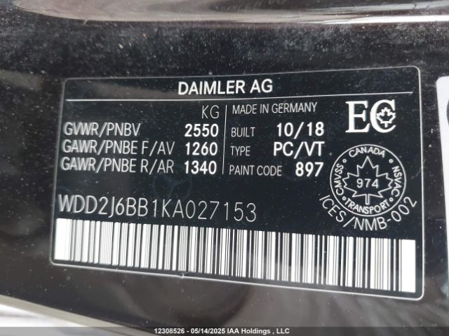 WDD2J6BB1KA027153 Mercedes-Benz m256
