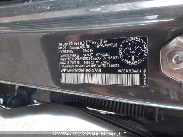 Porsche Cayenne 2021 WP1AG2AY3MDA34768 Image 10