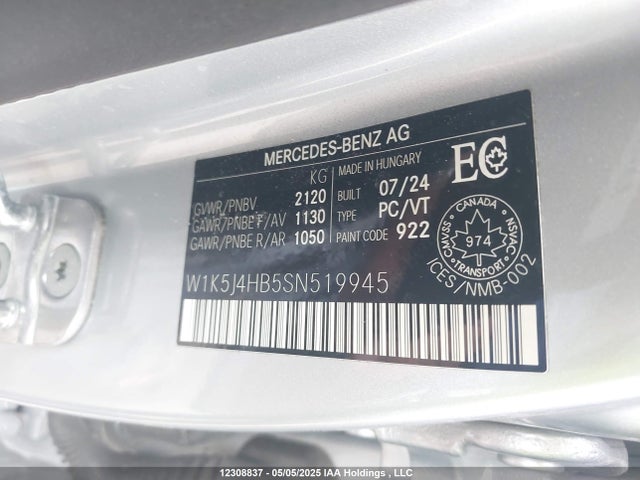 W1K5J4HB5SN519945 Mercedes-Benz m260