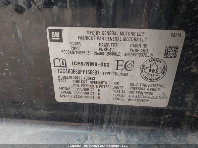 1GC4K0E89FF166887 Chevrolet Silverado K3500 Ltz
