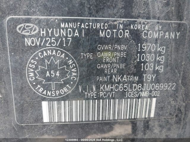KMHC65LD8JU069922 Hyundai 2018