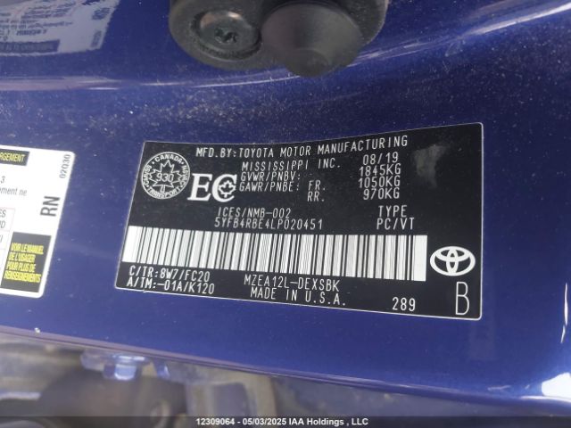 5YFB4RBE4LP020451 Toyota Corolla Se/xse
