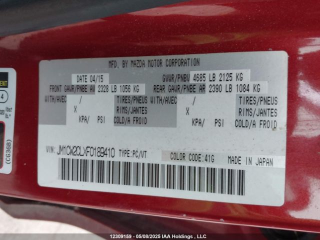 JM1CW2CLXF0189410 Mazda Mazda5 Gs