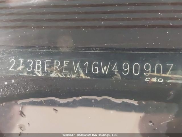 2T3BFREV1GW490907 Toyota 2ar-fe