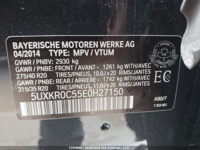 5UXKR0C55E0H27150 BMW X5