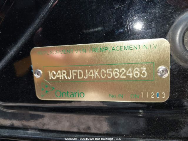 1C4RJFDJ4KC562463 Jeep Grand Cherokee