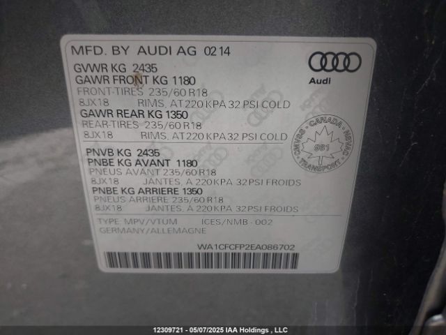 WA1CFCFP2EA086702 Audi Q5