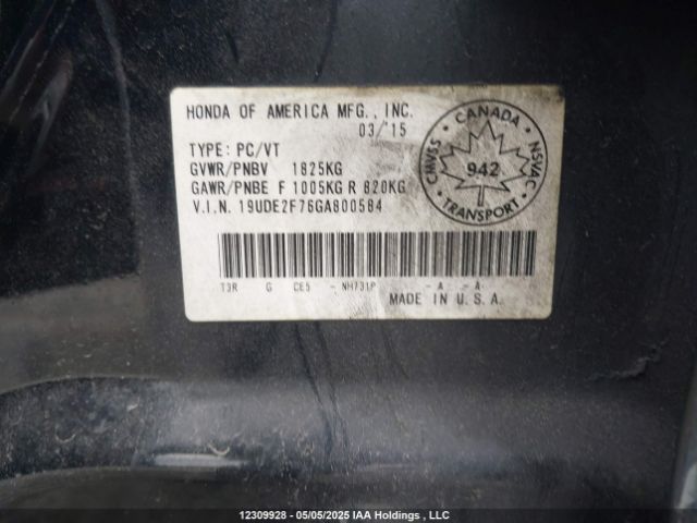 19UDE2F76GA800584 Acura k24v7