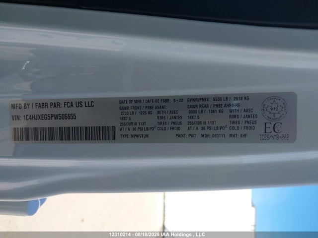 1C4HJXEG5PW506655 Jeep Wrangler