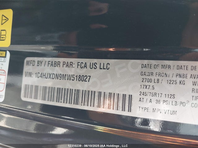 1C4HJXDN9MW518027 Jeep TJ