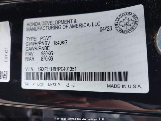 19XFL1H81PE401351 Honda l15b7