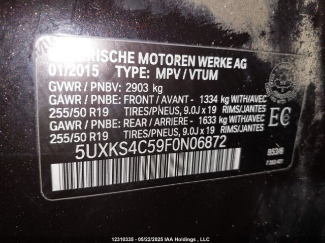 5UXKS4C59F0N06872 BMW X5
