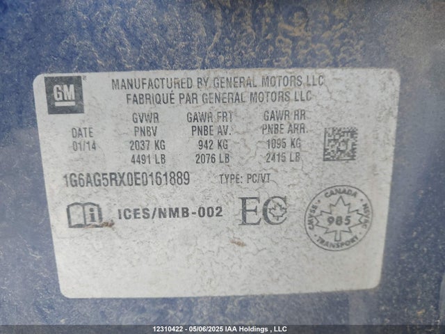 1G6AG5RX0E0161889 Cadillac ltg