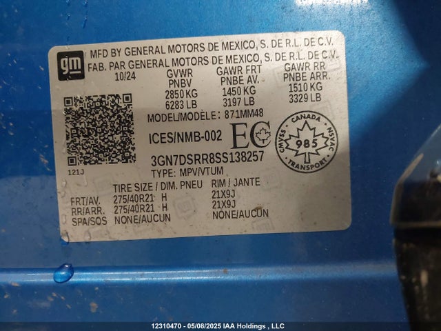 Chevrolet x0c+ec3 2025 3GN7DSRR8SS138257 Image 9